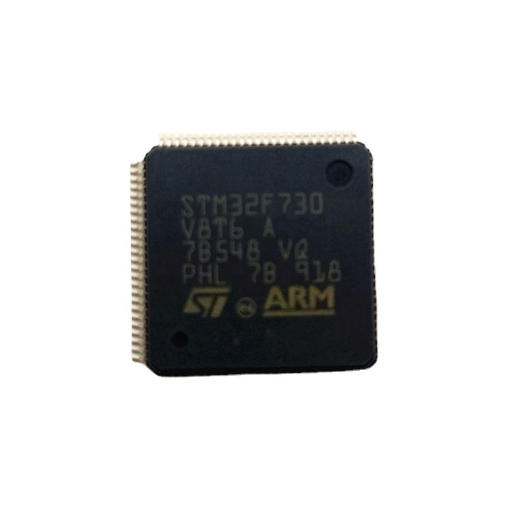 В интегральных схемаах STM32F730V8T6 электронного блока ВСПЫШКИ 100LQFP IC MCU 32BIT 64KB микроконтроллеров запаса
