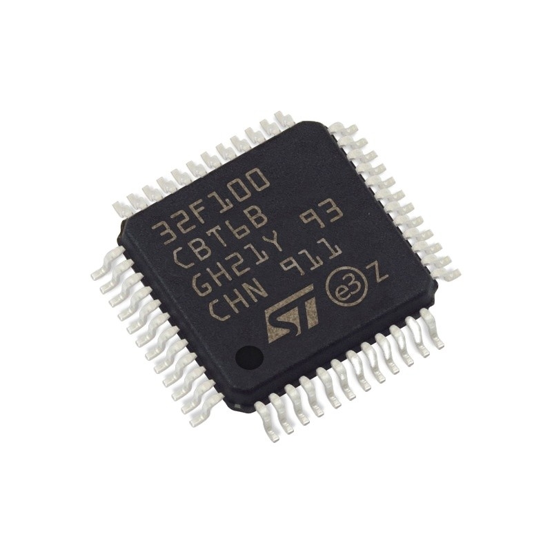 В обломоке STM32F100CBT6B ic интегральных схема ВСПЫШКИ 48LQFP IC MCU 32BIT 128KB микроконтроллеров запаса