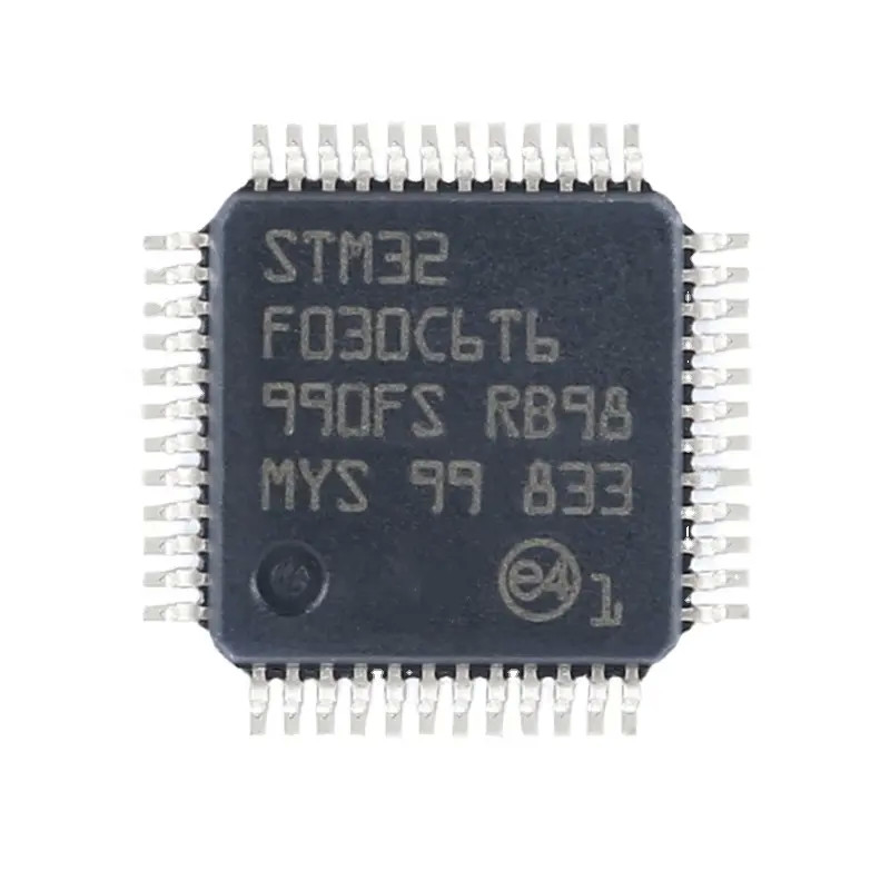 В интегральных схемаах componants ВСПЫШКИ 48LQFP IC MCU 32BIT 32KB микроконтроллеров запаса электронных BGA откалывает STM32F030C6T6