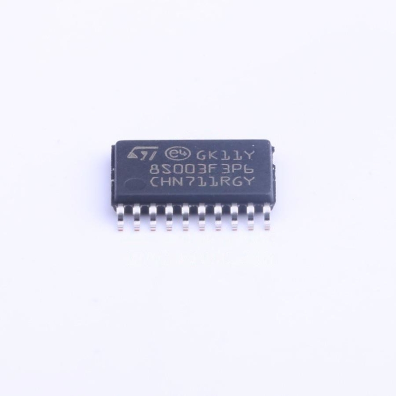 MCU 8-разрядное STM8S STM8 CISC 8KB внезапное 3.3V/5V 20-Pin TSSOP T/R - ОБЛОМОК ленты и вьюрка STM8S003F3P6 IC
